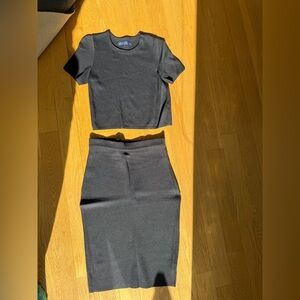 Rachel Roy Charcoal Knit Top